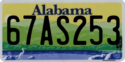 AL license plate 67AS253