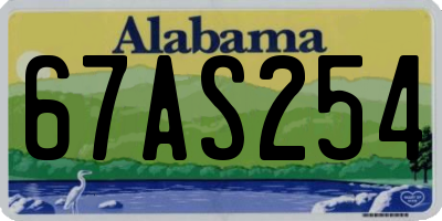 AL license plate 67AS254