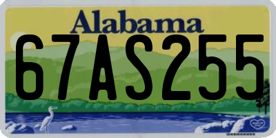 AL license plate 67AS255
