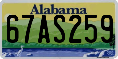 AL license plate 67AS259
