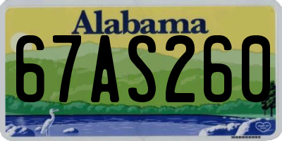 AL license plate 67AS260