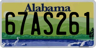 AL license plate 67AS261