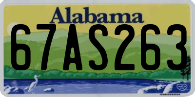 AL license plate 67AS263
