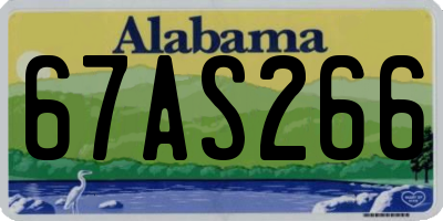 AL license plate 67AS266