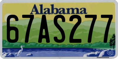 AL license plate 67AS277