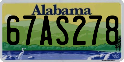 AL license plate 67AS278
