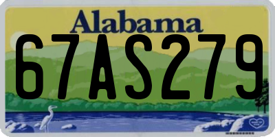 AL license plate 67AS279