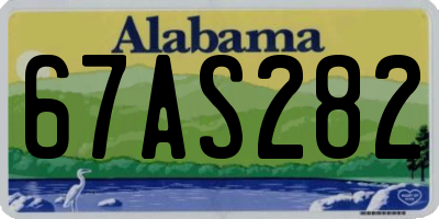 AL license plate 67AS282