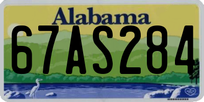 AL license plate 67AS284
