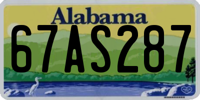AL license plate 67AS287