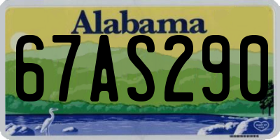 AL license plate 67AS290
