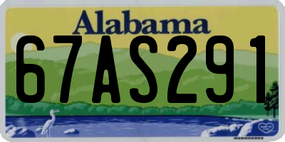 AL license plate 67AS291