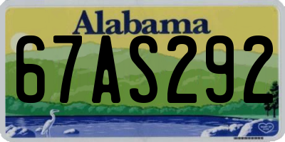 AL license plate 67AS292