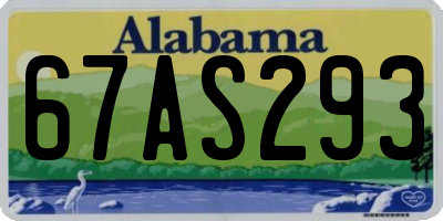AL license plate 67AS293
