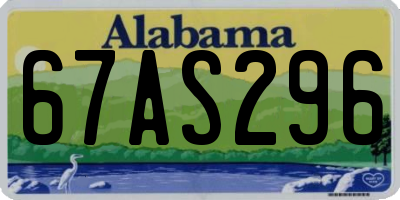 AL license plate 67AS296