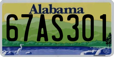 AL license plate 67AS301