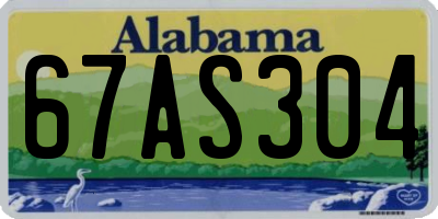 AL license plate 67AS304