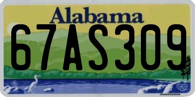 AL license plate 67AS309