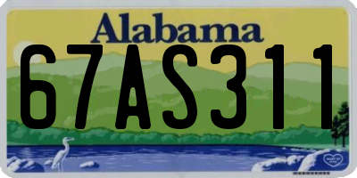 AL license plate 67AS311