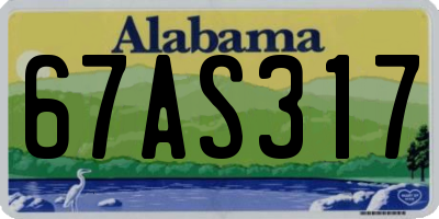 AL license plate 67AS317