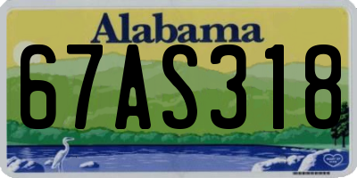AL license plate 67AS318