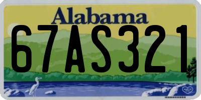 AL license plate 67AS321