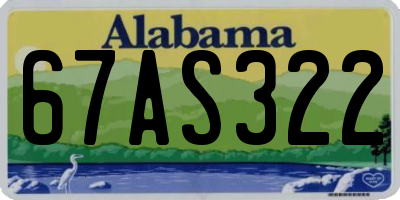 AL license plate 67AS322