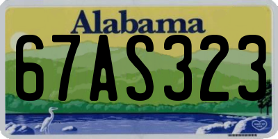 AL license plate 67AS323