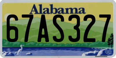 AL license plate 67AS327