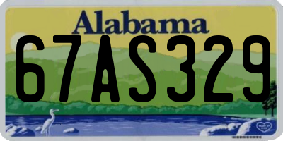 AL license plate 67AS329