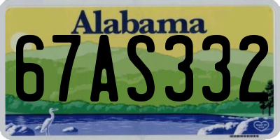 AL license plate 67AS332