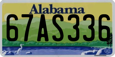 AL license plate 67AS336