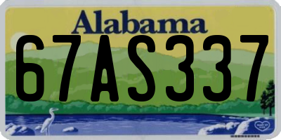 AL license plate 67AS337