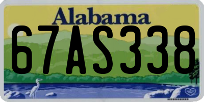 AL license plate 67AS338