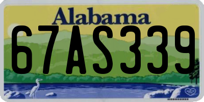 AL license plate 67AS339
