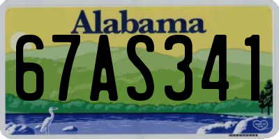 AL license plate 67AS341