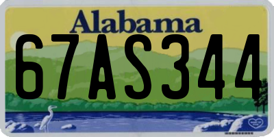 AL license plate 67AS344