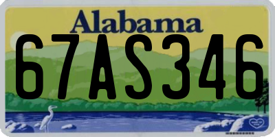 AL license plate 67AS346