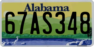 AL license plate 67AS348