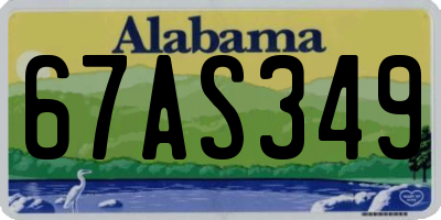 AL license plate 67AS349