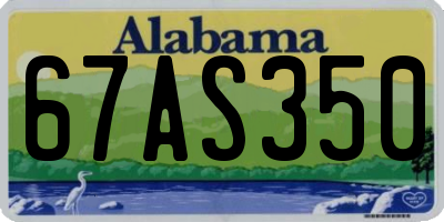 AL license plate 67AS350