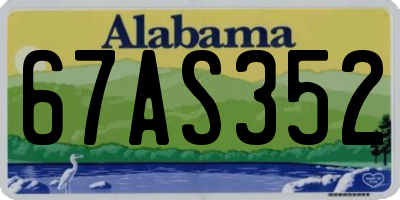 AL license plate 67AS352