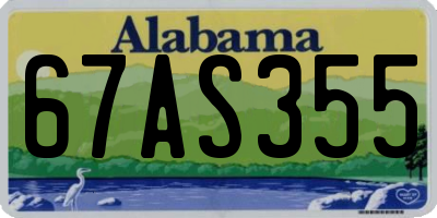 AL license plate 67AS355