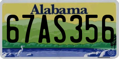 AL license plate 67AS356