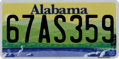 AL license plate 67AS359