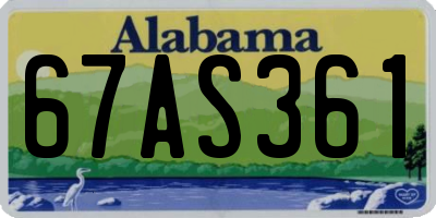 AL license plate 67AS361
