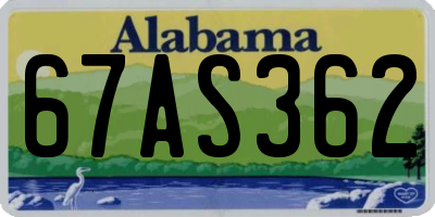 AL license plate 67AS362