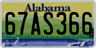 AL license plate 67AS366