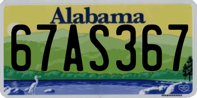 AL license plate 67AS367