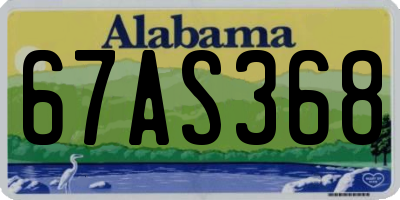 AL license plate 67AS368